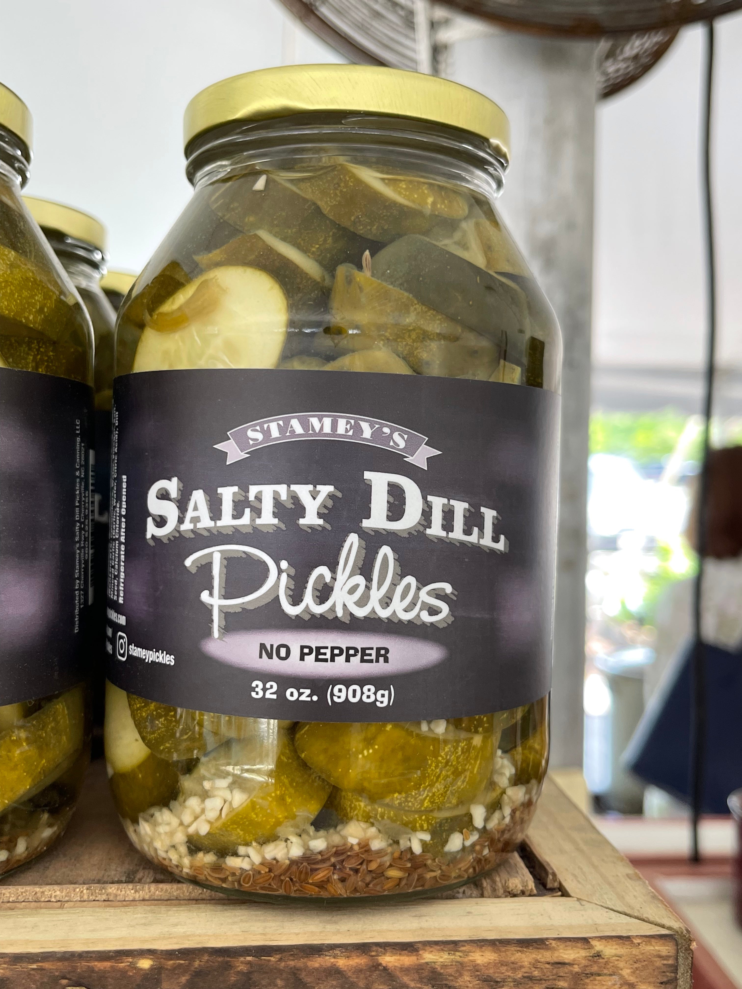 Stamey's Salty Dill Pickles- No pepper - 32 oz – Biggers Market