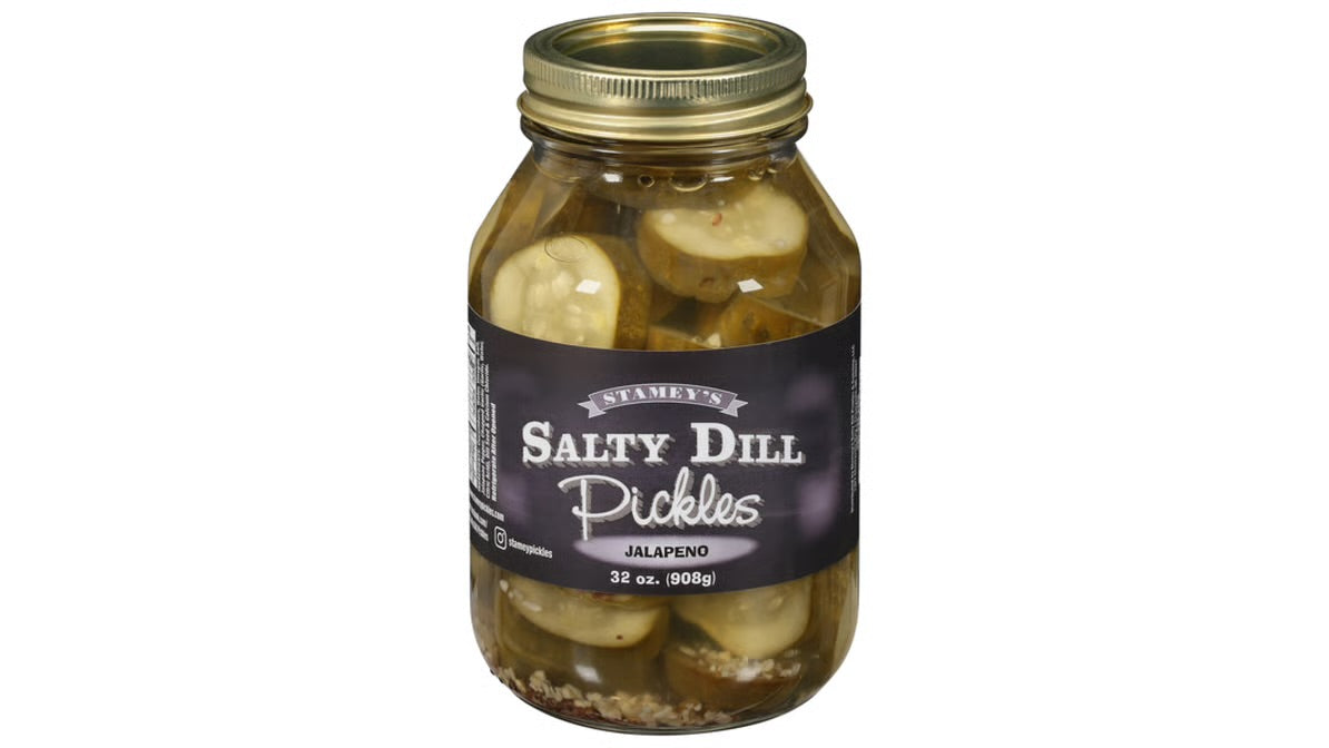 Stamey's Salty dill pickles - Jalapeno - 32 oz