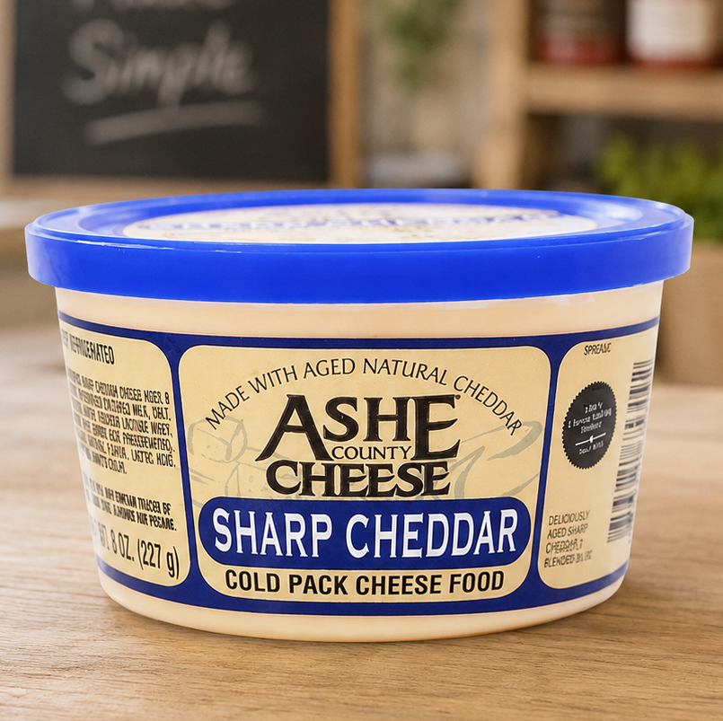 Ashe County Cheese Spread 8oz - Sharp Cheddar - LOCAL