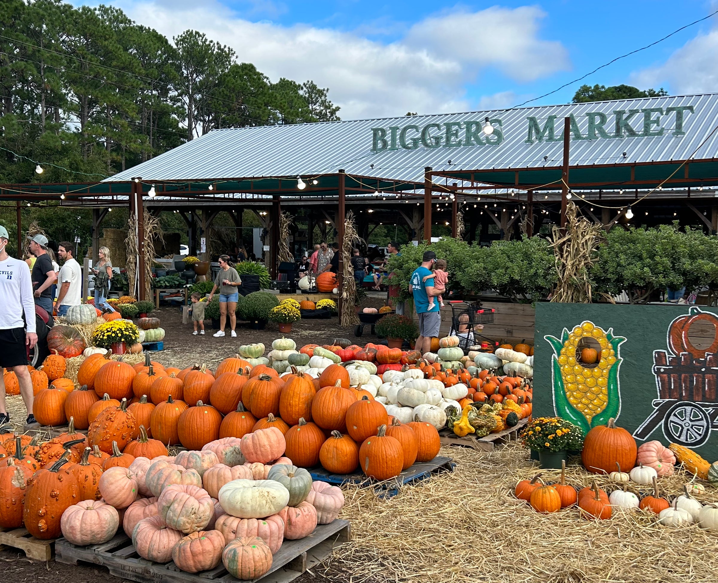 Customer shopping for fresh produce at Biggers Market