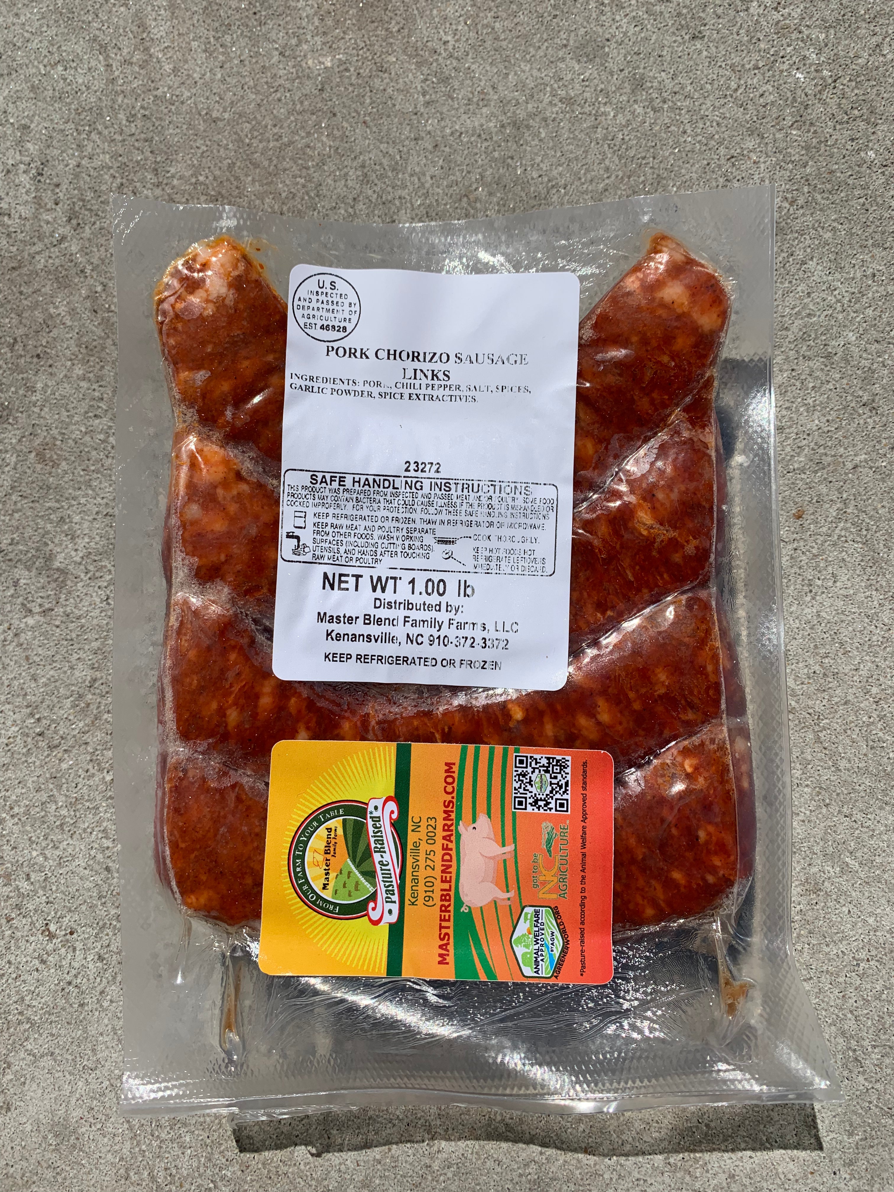 Pork - Chorizo approx links 15-17 oz - LOCAL